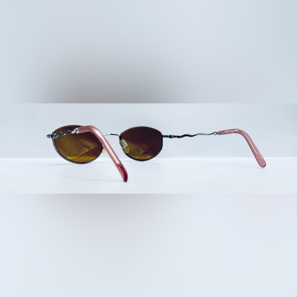 Sophia Loren 073 Pink Silver Oval Sunglasses Frames Only - Picture 5 of 8